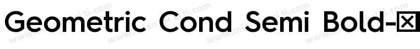 Geometric Cond Semi Bold字体转换